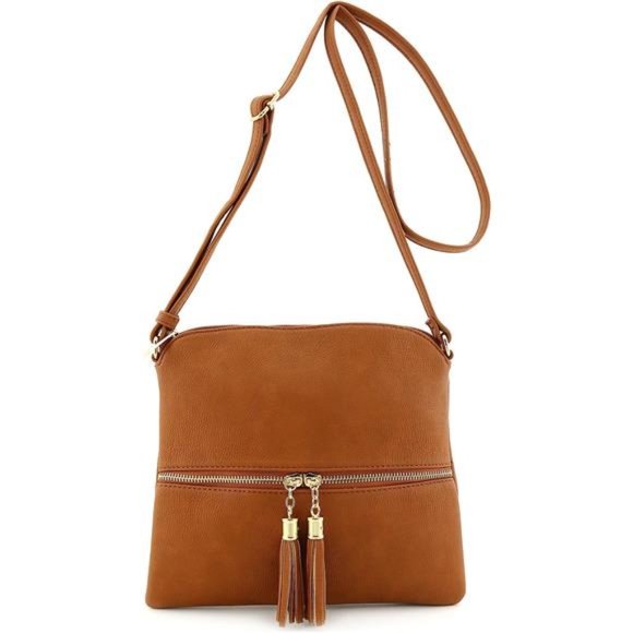 Cute Lightweight Medium Crossbody Bag with Tassel - Picture 2 of 7